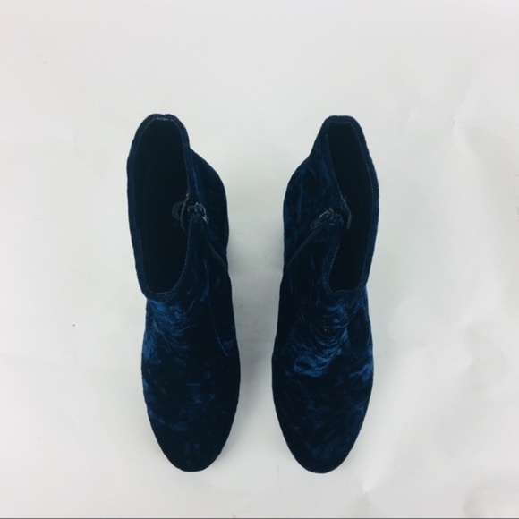 - New Gianni Bini Blue Velvet Crush Ankle Boot - Picture 4 of 7